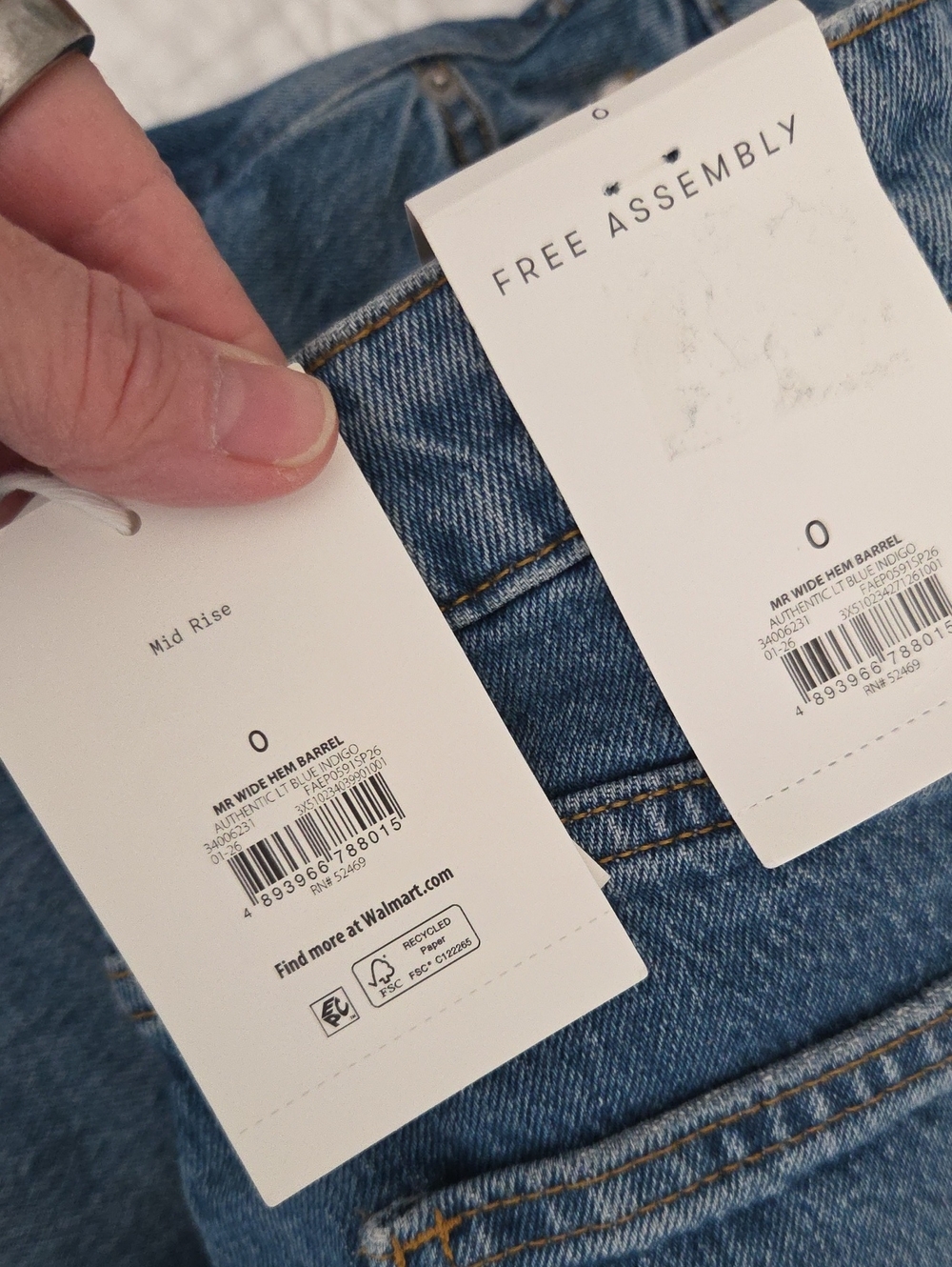 Free Assembly NWT Wide Hem Barrel Size Zero Fits Big - Picture 2 of 5